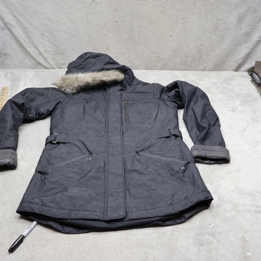 Columbia Jacket Womens Medium Gray Penns Creek Thermal Coil Insulated Parka